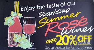 20pc off selected sparkling rose wines at The Greyhound