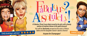 AbFab Comedy Dining Event, Greyhound Hotel, Lutterworth