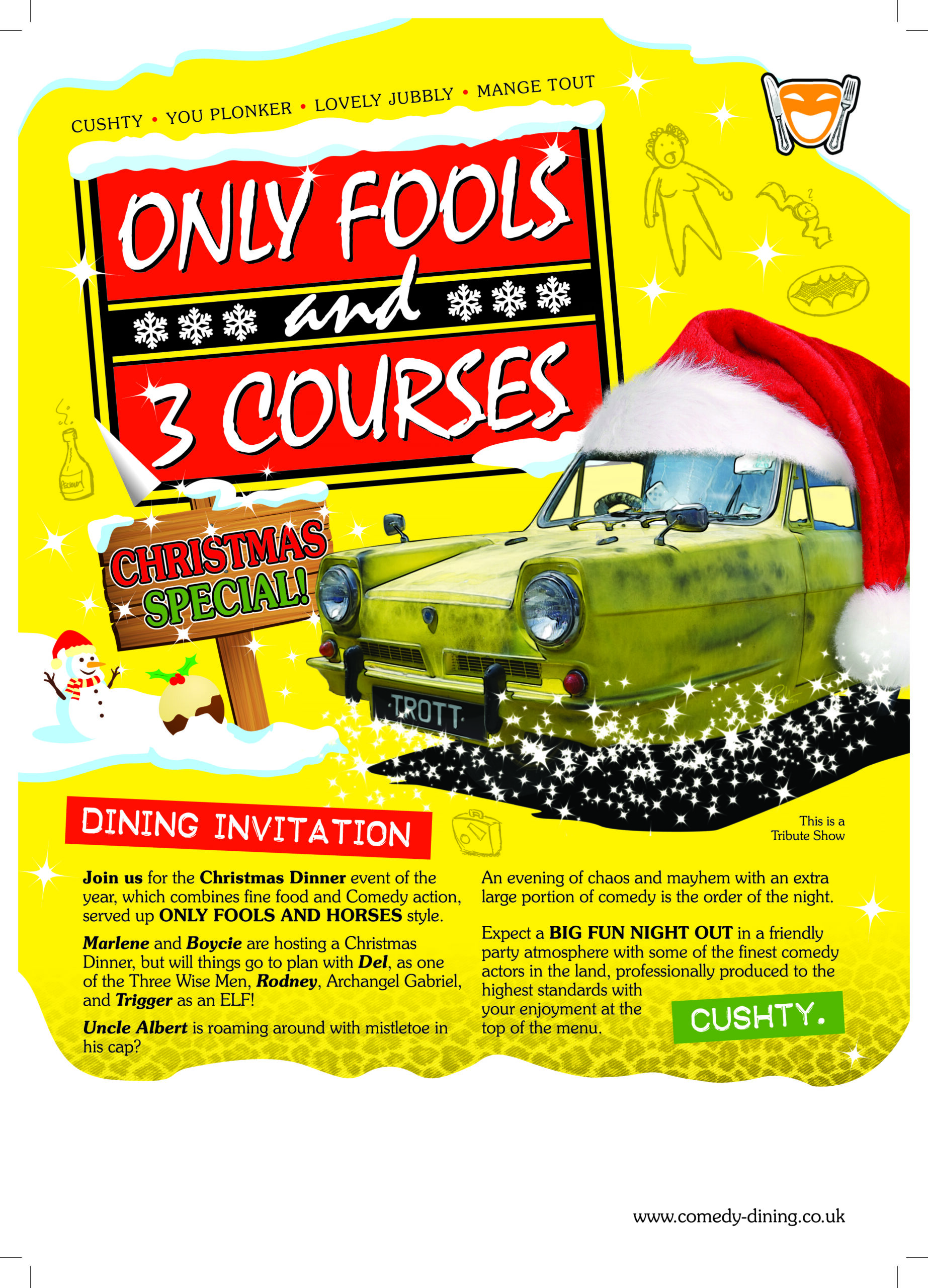 Only Fools Christmas Special Comedy Dining Greyhound Lutterworth