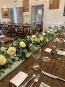 Floral decoration for all-inclusive wedding at The Greyhound Coaching Inn Lutterworth
